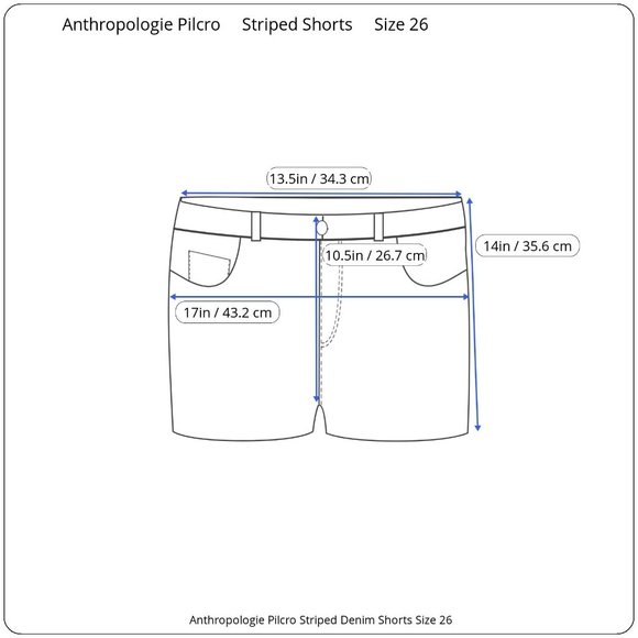 Anthropologie Pilcro Striped Denim Shorts - Picture 5 of 7